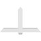 Ekena Millwork Eugene Architectural Grade PVC Gable Bracket, 60"W x 37 1/2"H x 4"D x 6"F, 15/12 Pitch GBP060X38X0406EUG00 - alternate 2
